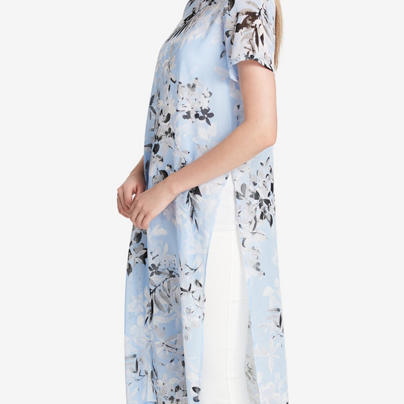 Calvin Klein Printed Chifon Maxi Tunic/dress - Picture 3 of 5